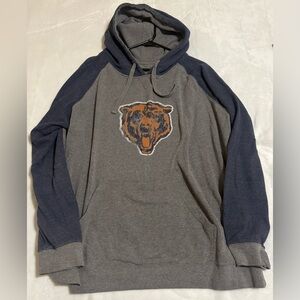 Fanatics NFL Chicago Bears Primary Logo Gray Blue Hoodie Sweatshirt Sz 3XL